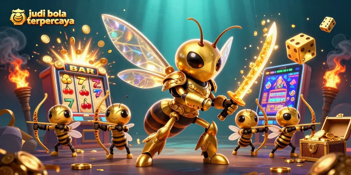 Engage with judi bola terpercaya through exciting bets and thrilling adventures in this vibrant 3D illustration.