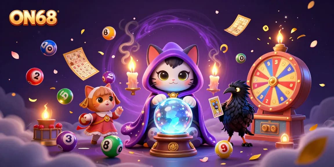Engage with ON68's vibrant gaming atmosphere featuring mystical characters and dynamic gambling elements.