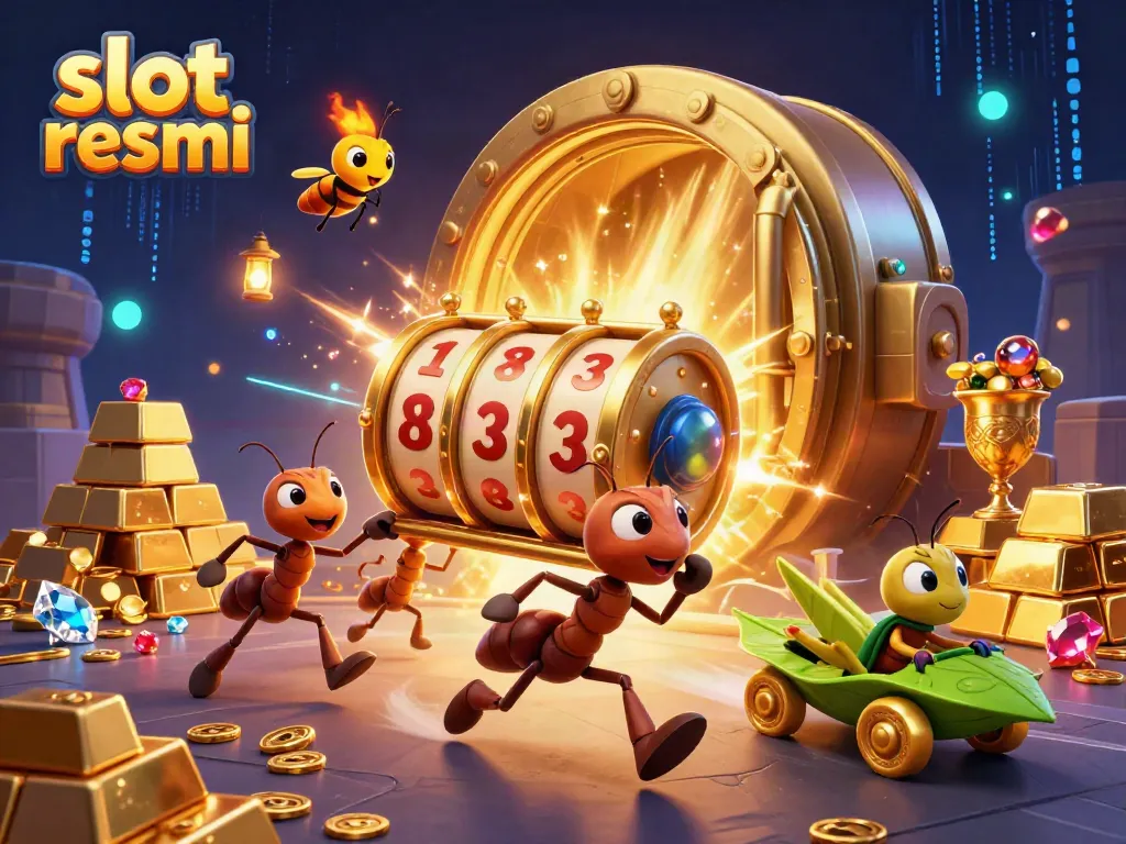 Experience the thrill of slot resmi with a team of ants on a heist amidst gold and jewels.