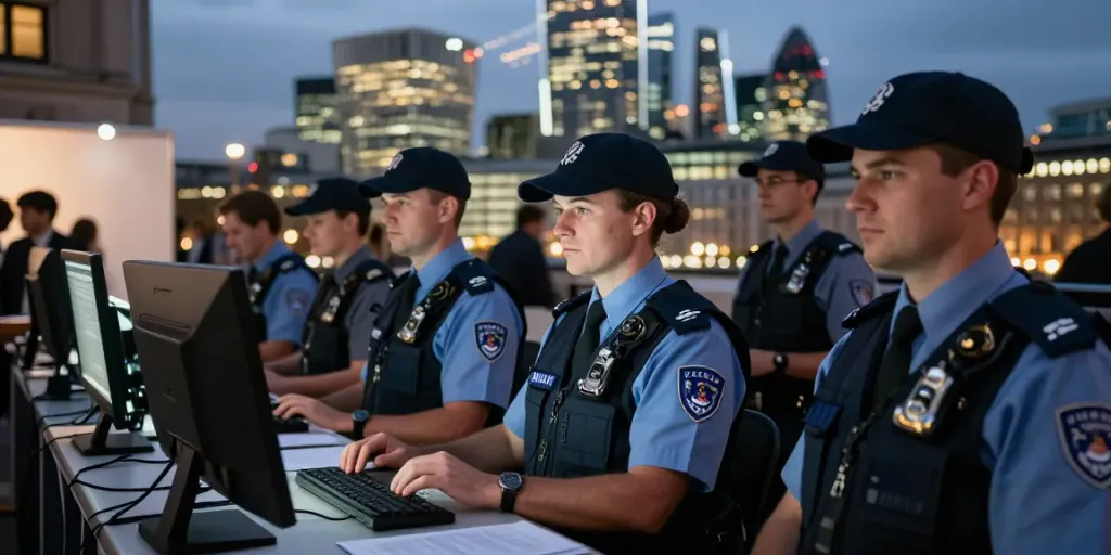 Security Services by trusted provider, professional team ensuring safety at a London event.