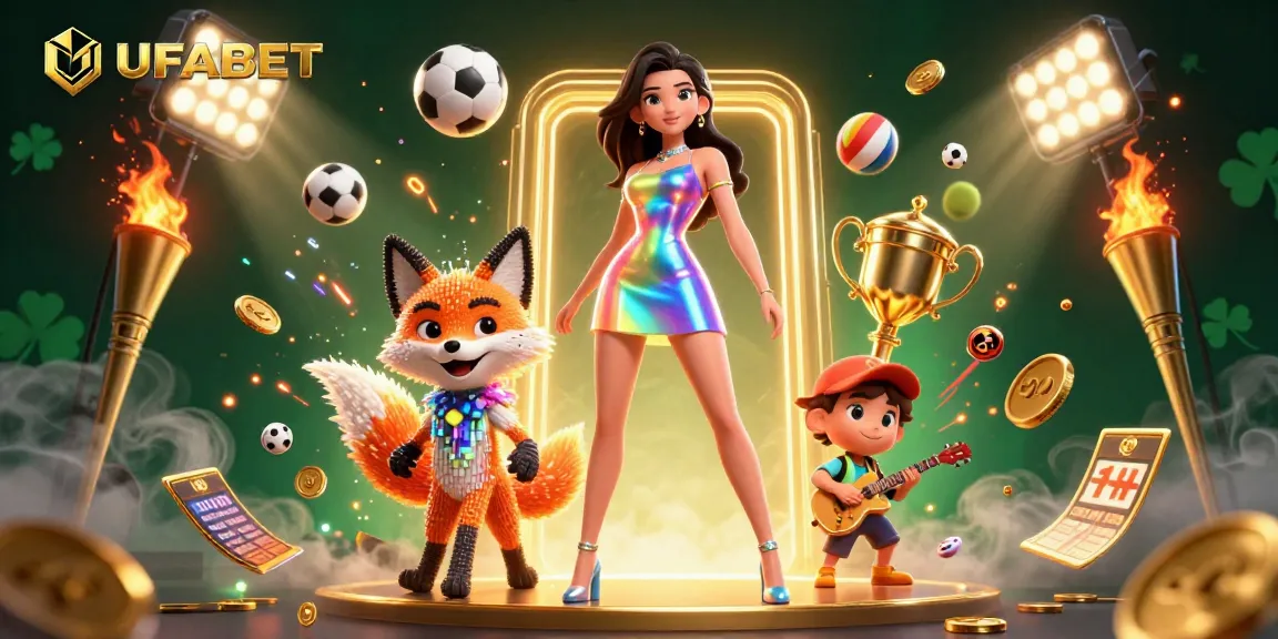 Bet on UFABET and win with a vibrant illustration capturing the thrill of sports betting