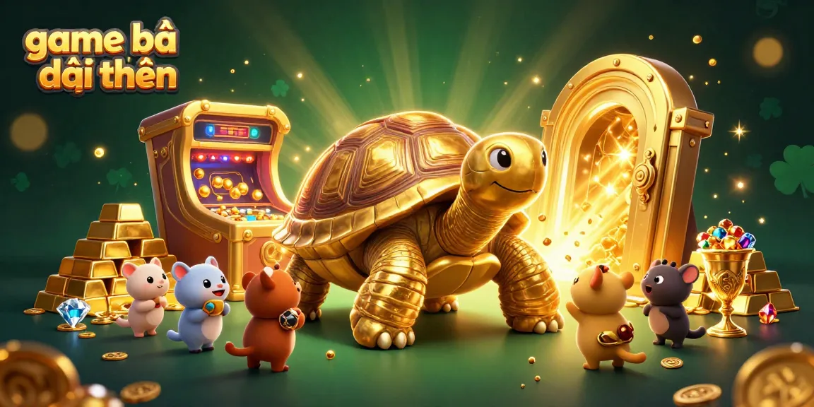 Engage with game bài đổi thưởng in this vibrant 3D cartoon scene showcasing exciting characters and treasures.